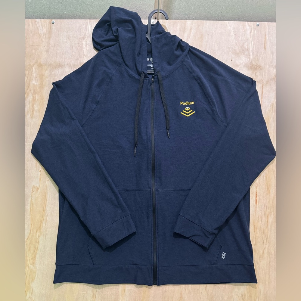 Rhône Mens  size XL Full Zip Hoodie Blue